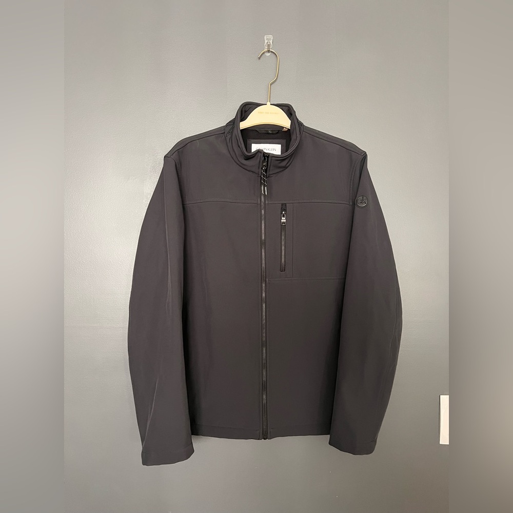 Calvin Klein Men's Gray / Black Softshell Jacket Coat - Picture 2 of 15